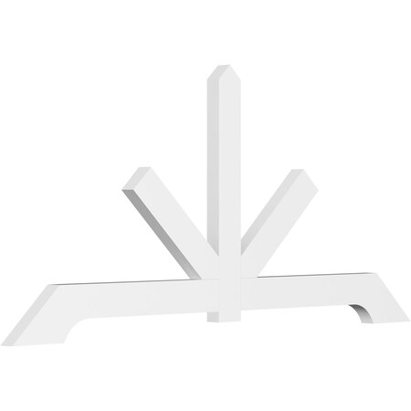 Ekena Millwork Vanguard Architectural Grade PVC Gable Bracket, 72"W x 33"H x 2"D x 4"F, 11/12 Pitch GBP072X33X0204VAN00